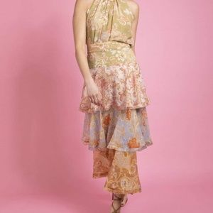 ZIMMERMANN - Postcard Flounce Midi Skirt in Cotton